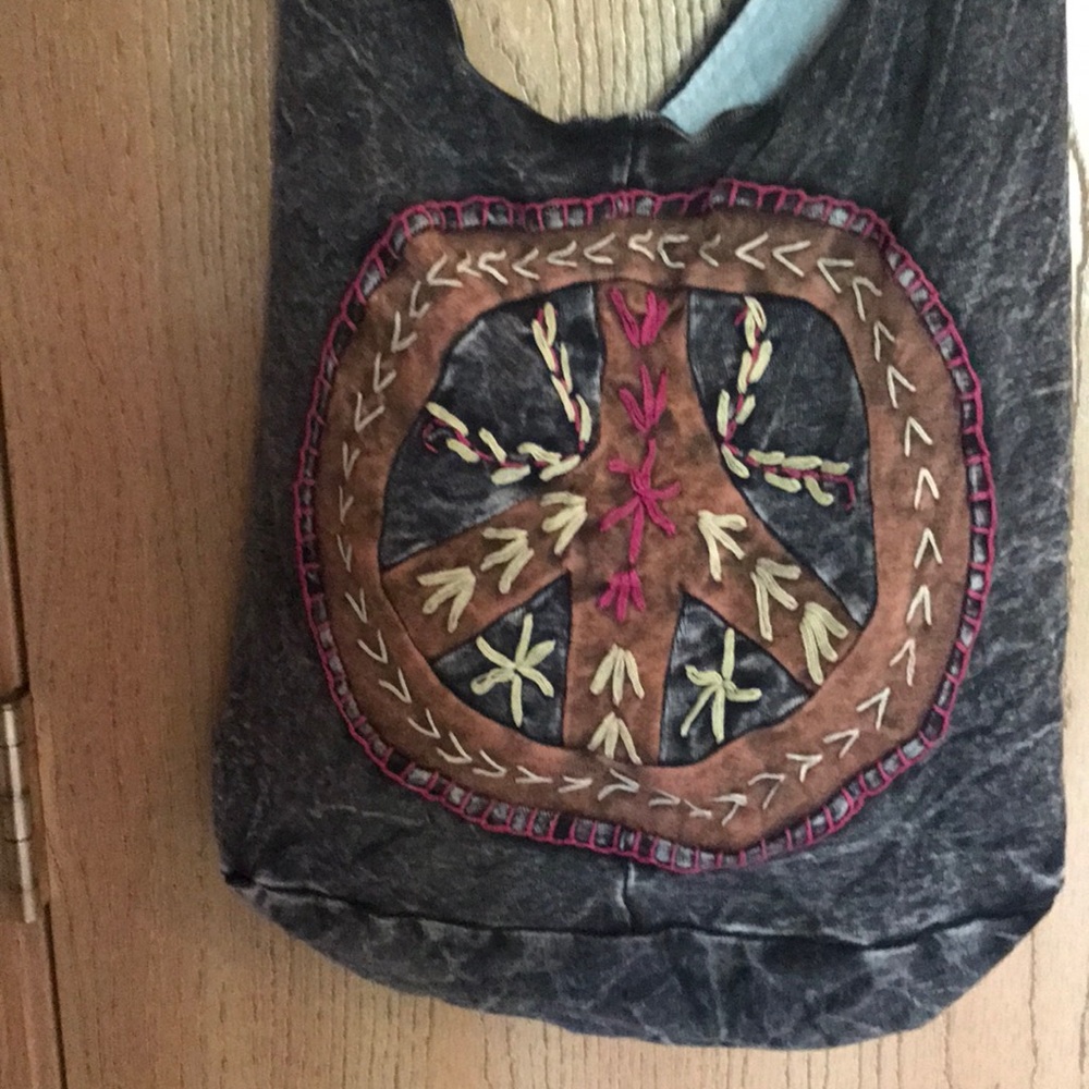 Boho Peace sign crossbody bag